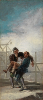 El albañil borracho - boceto. Cartones. Serie 5. Palacio del Pardo, Pieza de Comer del Rey (1786). Museo Nacional del Prado