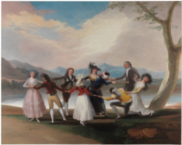 La gallina ciega. Cartones. Serie 6. Palacio del Pardo, Dormitorio de las infantas (1788). Museo Nacional del Prado