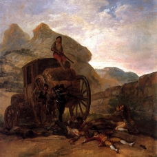 Asalto de ladornes (1794). Hojalata. Colección Varez Fisa